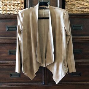 A.M Faux leather blazer with textured print in size S